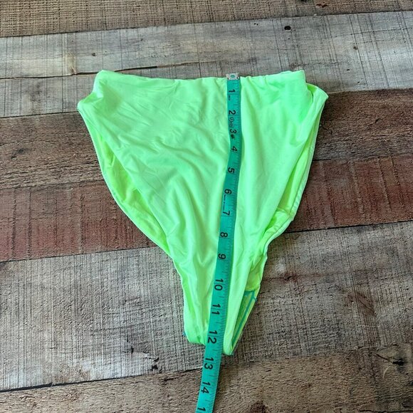 ASOS Design Womens Neon Green High-Waist Bikini Bottoms - US 4 - Picture 3 of 8